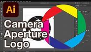 How to Draw a Camera Aperture Logo in Adobe Illustrator | Step-by-Step Tutorial