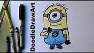 How To Draw A Minion (Despicable Me) Subscriber Request Easy Drawing Lesson