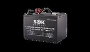 SOK 12V 100Ah LiFePO4 Solar Battery | Current Connected