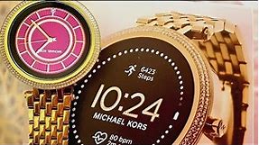 LUXURY MICHAEL KORS Gen 5E Darci Pavé Gold-Tone Smartwatch for Woman Unboxing and Set-Up and Review