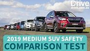 Safest SUV You Can Buy In 2019, Medium SUV Mega Comparison Test | Drive.com.au