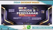 Desain Spanduk Backdrop Wisuda Keren Di Coreldraw ( Free CDR ) - Nur Designs