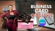 HOW TO MAKE BUSINESS CARDS USING CANVA | STEP-BY-STEP BUSINESS CARD | CANVA DESIGN TUTORIAL