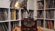 LuguLake Vintage Phonograph Gramophone with Copper Horn