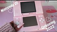 Unboxing original nintendo ds in 2022 | Pink console