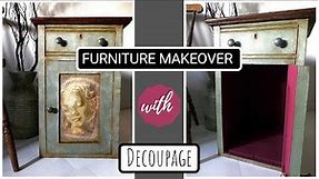 Chalk Paint Blending with Custom Color Glaze with Decoupage