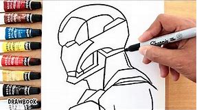 How to draw and paint IRON MAN using Acrylic Paint (easy mode!)