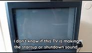 Older 1999 Emerson CRT TV Startup and Shutdown