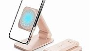 iWALK StandMe Mag Foldable Magnetic iPhone Stand for Desk, Height Adjustable Hands-Free Magnetic Phone Holder Stand, Compatible with iPhone 15 14 13 12 Series(1 Pack) (Pink)