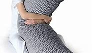 Sleepsia Full Body Pillow for Adults - 20x54 Long Pillow with Memory Foam Shredded | Ultra Smooth Breathable Bed Pillows for Side Sleepers with Washable Cover - Grey