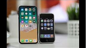 The oldest iPhone ( iPhone 2G ) vs the newest iPhone ( iPhone X )