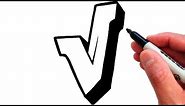 How to Draw the Letter V in Graffiti Style - EASY!