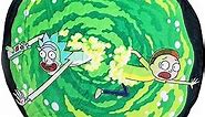 JUST FUNKY Rick and Morty Rounded Portal Blanket | 48 x 48 inches Blanket | Home Deco | Collective | Bed and Sofa Blanket | Anime Blanket | Official Licensed