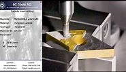 DRILLING into a CARBIDE INSERT (PCD Tools by 6C Tools AG)