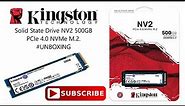 Kingston NV2 500GB SSD PCIe 4.0 NVMe M.2. | SNV2S/500G | #Unboxing