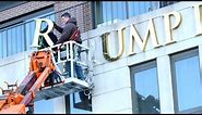 Trump signs removed from some NYC buildings