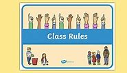 Class Rules Display Poster