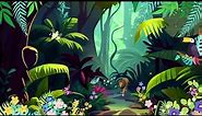 ANIMATED JUNGLE BACKGROUND|FOREST BACKGROUND WITH RAINFALL |LET'S TUBE |