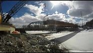 Launching Salmon River Bridge Girders
