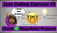 MegaBytes Converter Program (KiloBytes to MegaBytes)[#06] - Java Coding Exercise Problem