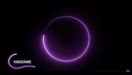 Purple Neon Light Circle Effect Animation Black Screen Free Green Screen