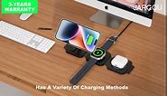 3 in 1 Wireless Charger, Fast Charging Station, Magnetic Charger for iPhone 15/14/13/12 Series, Travel Charger for Multiple Devices for AirPods 3/2/Pro, Charging Stand for Apple Watch Series