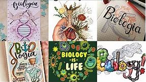 100+Biology cover page design ideas|Biology cover page drawing ideas|Biology front page design ideas