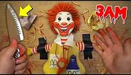 CUTTING OPEN HAUNTED RONALD MCDONALD DOLL AT 3 AM!! (WHAT'S INSIDE!?)