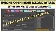 iphone 7 open menu icloud bypass unlocktool || iphone 6 to iphone x open menu icloud bypass 2023