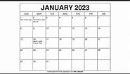 Free Printable January 2023 Calendar Templates With Holidays - Wiki Calendar