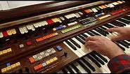 Technics U90 organ quick demo of some of the pretend analogue sounds