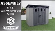 Lifetime 8' x 5' Compact Modern Shed | Lifetime Assembly Video