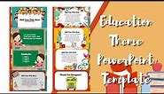 Education Theme PowerPoint Template Free🍑 || ppt#24