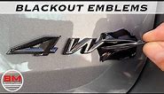Blackout Car Emblems / Logo Cheaply and Easily / Plastidip / Hyperdip