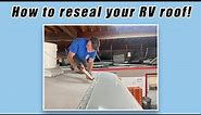 How to Seal RV Roof! RV technician explains how to seal seams & moldings with roof sealant.