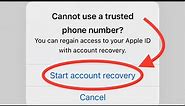How to Recover Apple ID without phone number, Email or Security Questions iphone ipad.