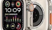 amBand 3 in 1 Metal Case Compatible with Apple Watch Series 9/8/7 45mm, W1 Rugged Bumper Protector [Turning into Ultra 2/1 Upgrade] with Watch Crown + Watch Back Cover, Titanium Original