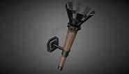 Medieval Wall Torch - Download Free 3D model by Kigha