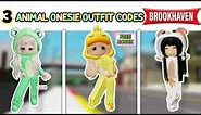 ANIMAL ONESIE OUTFIT ID CODES FOR BROOKHAVEN 🏡RP, BERRY AVENUE & BLOXBURG 😍✨