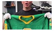 Goldin - The first-ever Green Notre Dame Football jersey...