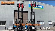 2 Stage vs 3 Stage Forklift Mast