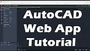 AutoCAD Web App Tutorial | How to Run AutoCAD Online