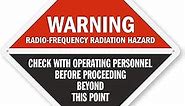 SmartSign "Warning: Radio-Frequency Radiation Hazard" Sign | 10" x 10" Plastic