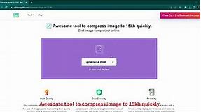 Awesome tool to compress image to 15kb quickly