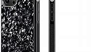Forged Carbon Fiber Phone Case, Magnetic Case Cover for iPhone Shockproof Phone Case, Support Wireless Charging (Silver, 13 Pro Max)