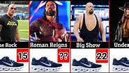 Shoes 👟 Size of WWE Superstar | WWE Superstars and Their Shoes Size
