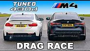 BMW Tuned 430d vs BMW M4: DRAG RACE
