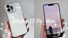 NEW IPHONE 13 PRO MAX UNBOXING | SILVER | CAMERA TEST | ASMR & AESTHETIC🤍