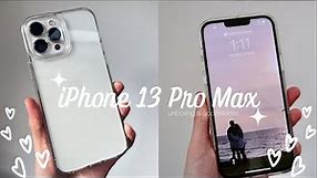 NEW IPHONE 13 PRO MAX UNBOXING | SILVER | CAMERA TEST | ASMR & AESTHETIC🤍