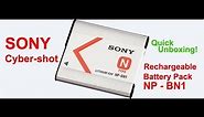 SONY Cyber-shot Rechargeable Battery Pack NP - BN1 | How to Replace a Sony Camera Battery